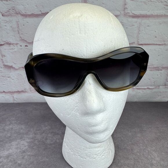 Chanel Acetate Crystal CC Shield Sunglasses 5497-B-A - Picture 2 of 14